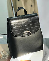 Жіночий брендовий рюкзак David Jones Девід Джонс у кольорах, міський рюкзак, рюкзак із логотипом Чорний