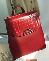 Жіночий брендовий рюкзак David Jones Девід Джонс у кольорах, міський рюкзак, рюкзак із логотипом Червоний