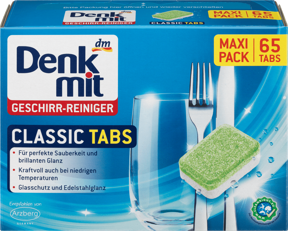 Таблетки для посудомийних машин Denkmit Classic, 65 шт