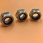 Гайка М30 самоконтряща з нейлоновим кільцем клас міцності 10.0 DIN 985, фото 3