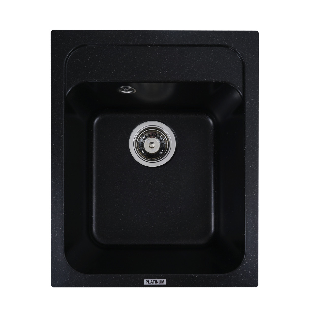 Гранітна мийка для кухні Platinum 4050 KORRADO матовий Чорний металік