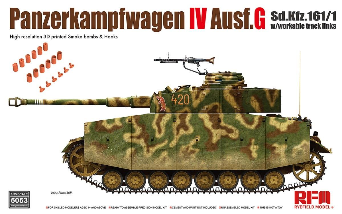 Panzerkampfwagen IV Ausf. G Sd.Kfz. 161/1. Збірна модель із робочими траками в масштабі 1/35. RFM RM-5053