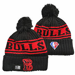 Зимова шапка чорна Чикаго Булс тепла Chicago Bulls