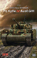 Pz.Kpfw.IV Ausf. G/H. Збірна модель (з інтер'єром) німецького танка у масштабі 1/35. RFM RM-5055