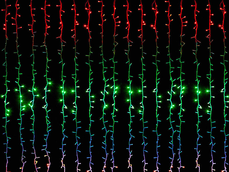 Гірлянда діодна святкова Водоспад 3,0мХ2,0м 400LED (різнокольорова) IT-RAINS-400-M (прозорий провід)