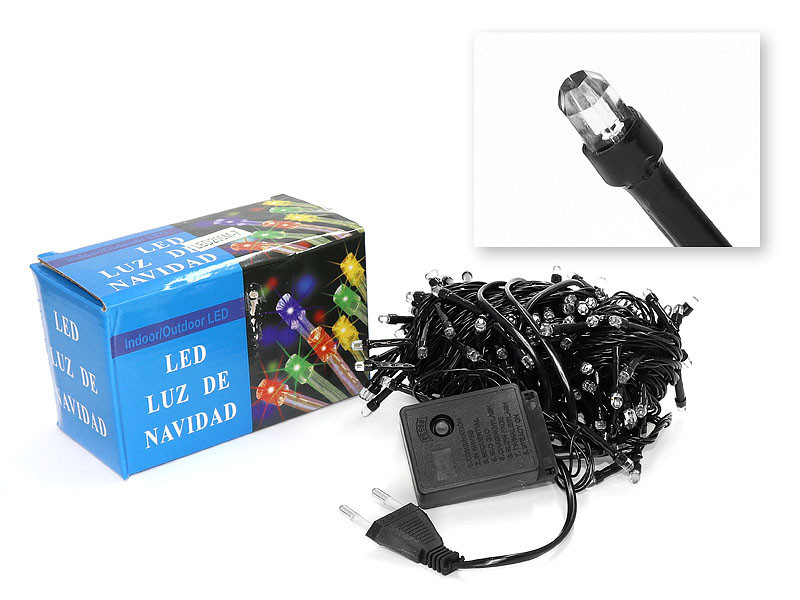 Гірлянда новорічна святкова чорний провід лампа Рубінка 300LED (білий) LED300W-7