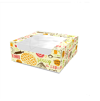 Картонная коробка упаковка для сладостей "Миди" Светлая. 130х130х50 мм. 100шт./упаковка