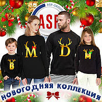 Family Look новорічний для всієї родини світшоти, кофти, светра з ініціалами, іменами, написами, під замовлення