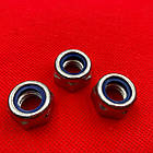 Гайка М10 стопорна з нейлоновою вставкою клас міцності 8.0 DIN 985, фото 2