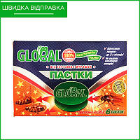 "Глобал" (Global), 6 пасток, від "Глобал-Агротрейд", Україна. Пастки для тарганів, у т. ч. прусаків. Оригінал