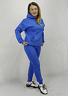 Жіночий теплий спортивний костюм тканина Пеньє колір світло синій S,M,L