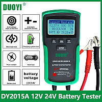 Тестер автомобильных аккумуляторов DUOYI DY2015A 12V 24V Car Battery Tester анализатор акб