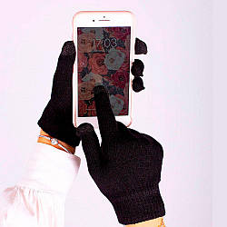 Зимові рукавички для телефону Touchscreen Gloves / Сенсорні рукавички Чорний