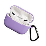 Чохол для AirPods Pro Silicone case Microfiber (з мікрофіброю) lilac, фото 2