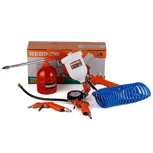 Набір пневмоінструменту 5 од. Rebiner KIT-5R для компресора, фото 1