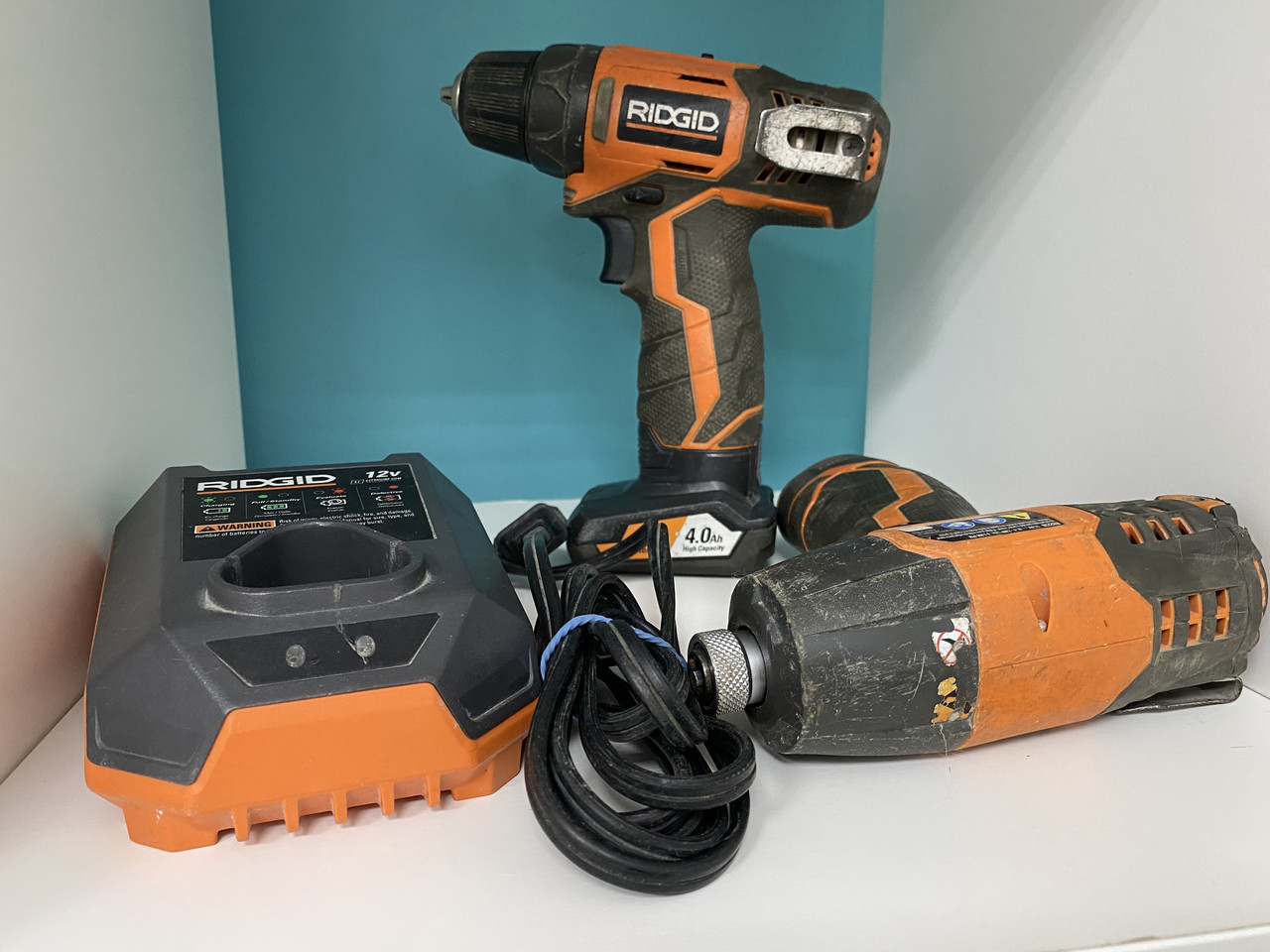 БУ Набір гайковерт RIDGID R82230 та шуруповерт RIDGID R82005 чорно-помаранчевий