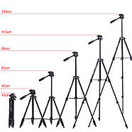 138 см Якісний аматорський штатив Yunteng VCT-681RM 3D для знімання/камера до 3 кг, фото 6