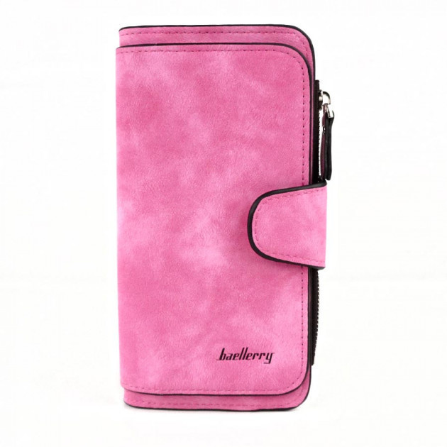 Гаманець Baellerry Forever Large (Рожевий) портмоне клатч замшевий на подарунок