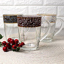 Прозора конусна кружка "Кава-відводка" 300 мл, фото 4