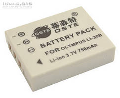 Акумулятор для фотоапарата Olympus LI-30B, 750 mAh.