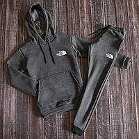 Костюм The North Face чоловічий Толстовка з принтом Ноз Фейс Кофта з капюшоно Нос Фейс чоловічі штани на манжетах