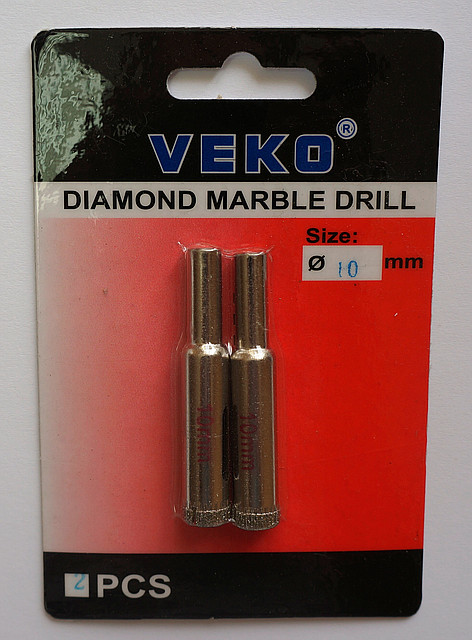 Свердло алмазне кільцеве по мармуру VEKO 10*65 мм