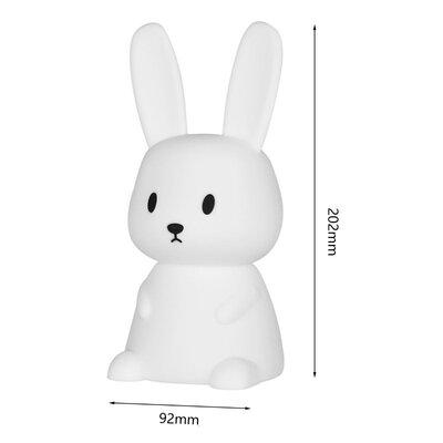 Ночник силиконовый мягкий Кролик Bunny LED лампа Светильник на аккумуляторе в детскую Хамелеон - фото 3 - id-p1521936351