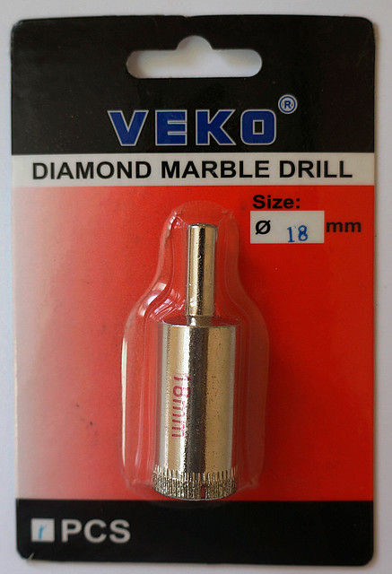 Алмазне свердло кільцеве по мармуру VEKO 18*65мм