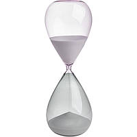 Пісочний годинник TFA (1860100240), 30 хвилин, таймер, білий пісок, сіро-рожеве скло, 23 x 9 см