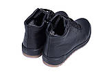 Чоловічі чорні шкіряні черевики зимові на хутрі, фото 10
