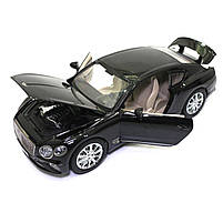 Машинка ігрова Bentley Continental GT W12 "АвтоЕксперт" Бентлі метал чорне світло звук 20*6*8 см (EL-3215), фото 6