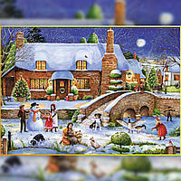 Алмазная Мозаика Зимний Вечер Набор Детской Вышивки DIY-Q1570 30x40 (Полная Выкладка)