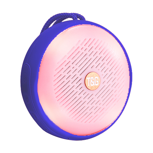 Портативна колонка TG607, Bluetooth, радіо, speakerphone, підсвітка, синій