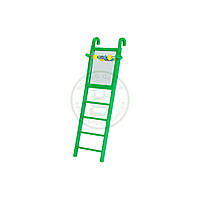 Лестница для попугаев с зеркалом и счетами , зеленый
