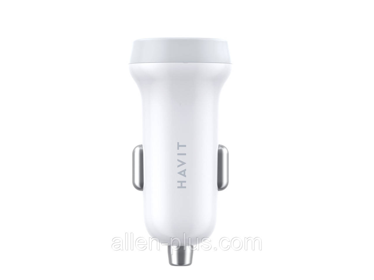Автомобільна зарядка (USB заряджання) HAVIT HV-CC2008, 3.1 A, white/gray