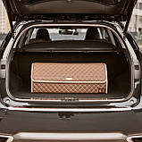 Сумка-Органайзер бокс в багажник автомобіля від Carbag Чорний з синьою ниткою та кантом, фото 9