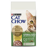 Сухой корм Cat Chow Sterilised для стерилизованных котов с курицей, 15 кг