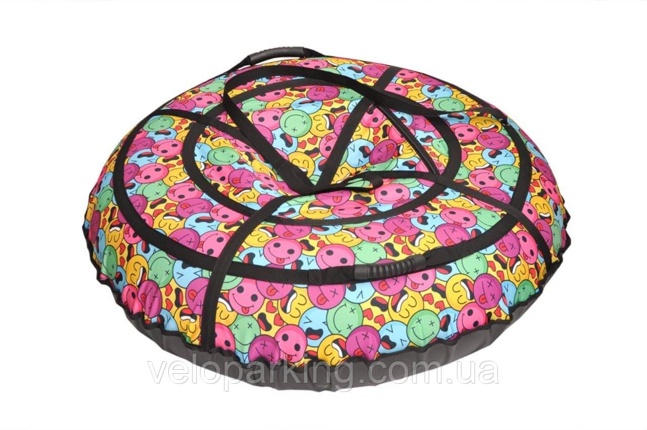 Тюбінг надувні санки (ватушка) 120 см діаметр, з камерою та ручками