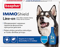 Капли Беафар IMMO Shield антипаразитные с силиконовым маслом для собак средних пород 15 - 30 кг 3 п-ки Beaphar