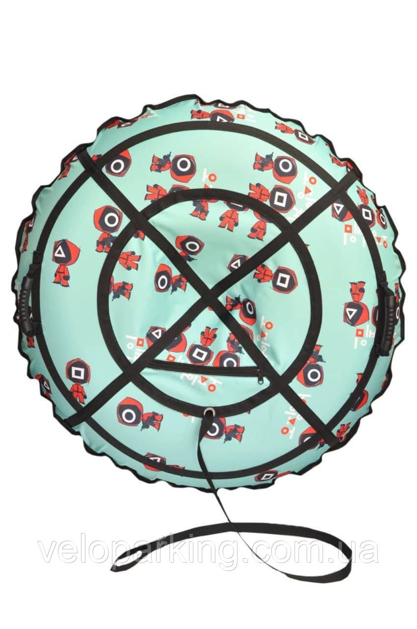 Тюбінг надувні санки (ватушка) 120 см діаметр, з камерою та ручками