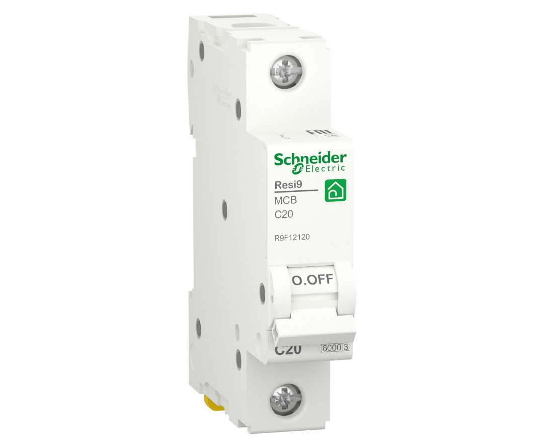 Автоматичний вимикач 1p C 20A, 6kA, Schneider Electric, Resi9, R9F12120