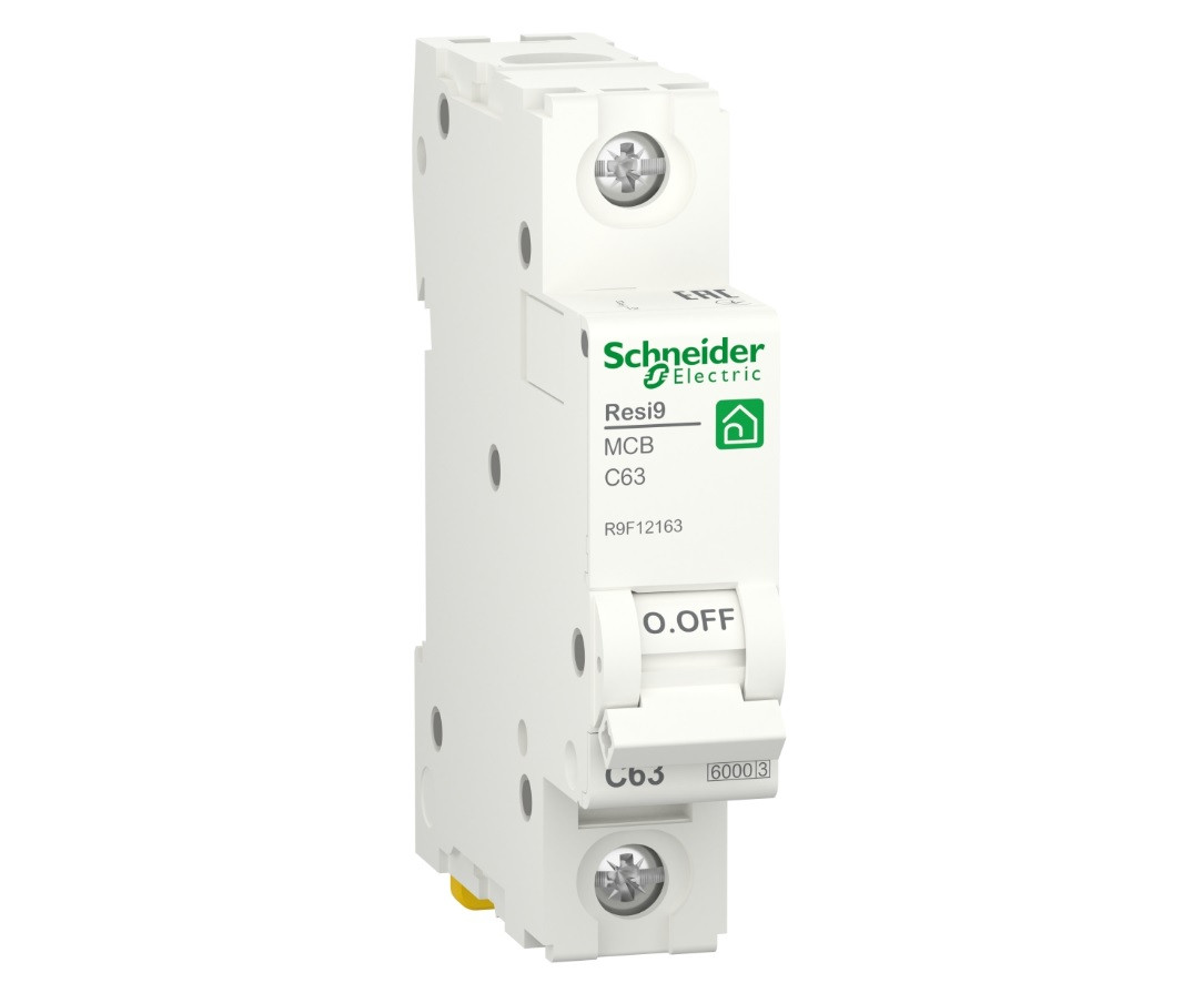 Автоматичний вимикач 1p C 63A, 6kA, Schneider Electric, Resi9, R9F12163