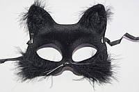 Детская маска новогодняя котенок черная 1 шт