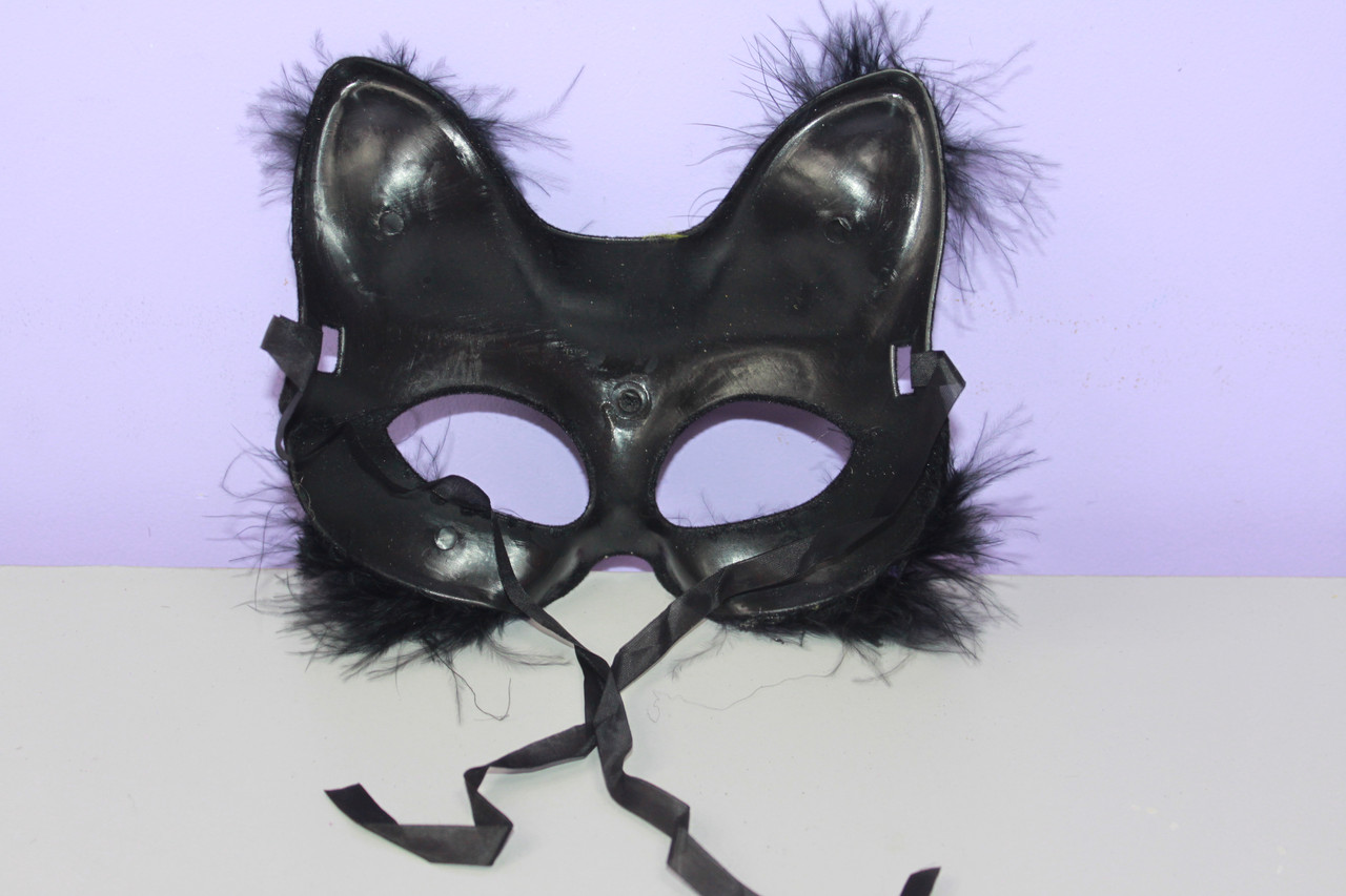 Детская маска новогодняя котенок черная 1 шт - фото 3 - id-p1522019359