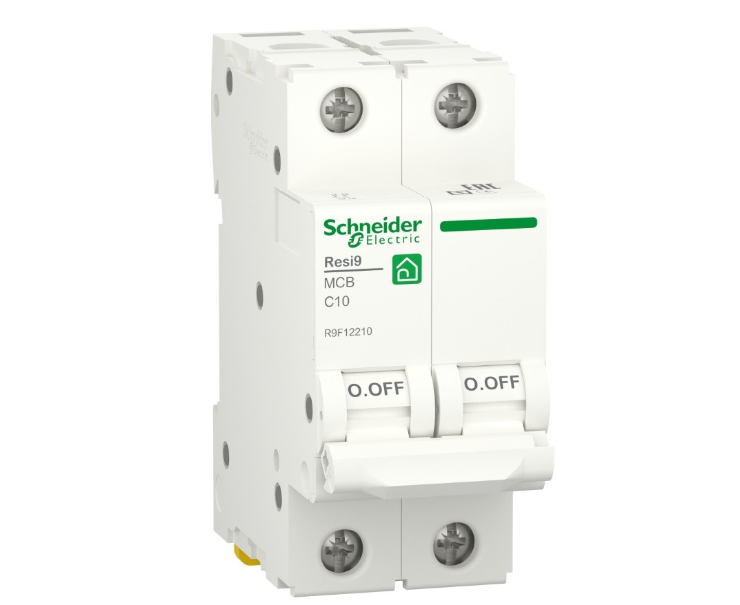 Автоматичний вимикач 2p C 10A, 6kA, Schneider Electric, Resi9, R9F12210