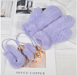 Білі рукавиці, рукавиці норкові. Хутряні рукавиці з хутра норки Color: white, фото 10