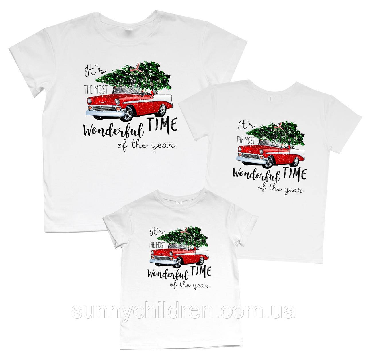 Новорічна Футболка Wonderful time of the year, Family look 122-XXL