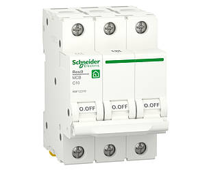 Автоматичний вимикач 3p C 10A, 6kA, Schneider Electric, Resi9, R9F12310