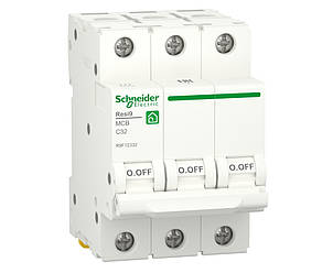 Автоматичний вимикач 3p C 32A, 6kA, Schneider Electric, Resi9, R9F12332