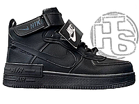 Женские кроссовки Nike Air Force Shadow Black Winter (c мехом) ALL05170